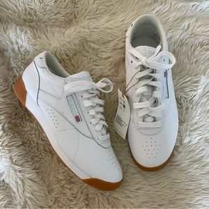 Reebok White and Brown Sneakers